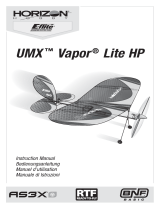 E-flite UMX Vapor Lite HP BNF Basic User manual
