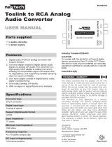 VITAL Toslink-to-RCA Analog Audio Converter User manual