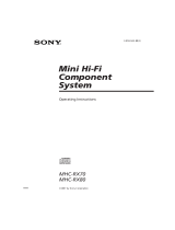 Sony MHC-RX70 Operating instructions