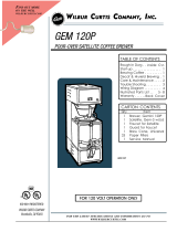 Wilbur Curtis GEM-120P Single 1.5 gal.  User guide