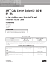 3M Cold Shrink QS-III Splice Kit 5415A-4/0-CU, CN and JCN Cable, 15 kV, 4/0 AWG, 1/case Operating instructions