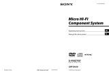 Sony CMT-DH30 Operating instructions