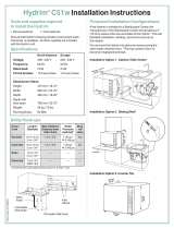 SciCan hydrim c51w Installation Instructions & Owner's Manual