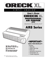 Oreck AIR8 Series User manual