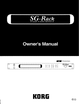 Korg SG-Rack Owner's manual