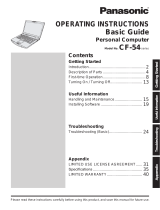 Panasonic CF-54 Series Operating Instructions Manual