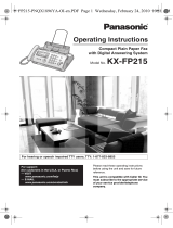 Panasonic KXFP215 Operating instructions