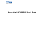 Epson PowerLite X39 User manual
