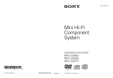 Sony MHC-GZR9D Operating instructions