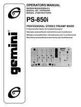Gemini PS-850i User manual