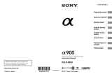 Sony DSLR-A900 User guide