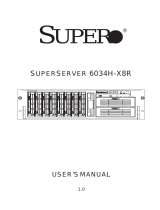 Supermicro SUPERSERVER 6034H-X8R User manual