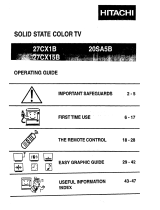 Hitachi 27CX1B Owner's manual