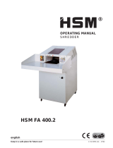 HSM Powerline FA 400.2 Operating instructions