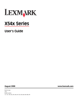 Lexmark X544DN - Mfp Color Laser 25/25 Ppm P/s/c/f Duplex Frnt Pic Bridge User manual