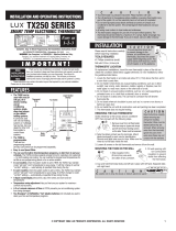 Lux Products TX250 Series User manual