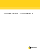 Symantec WINDOWS INSTALLER EDITOR 8.0 Reference