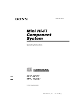 Sony MHC-RG77 Operating instructions