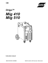 ESAB Mig 410 User manual