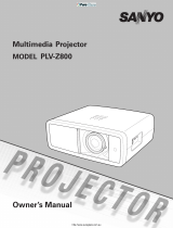 Sanyo PLV-Z4000 - 16:9 High Contrast Home Entertainment Projector Owner's manual