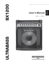 Behringer ultrabass BX1200 SPEAKERS User manual