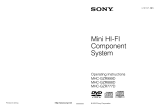 Sony MHC-GZR999D Operating instructions