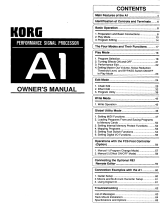 Korg A1 Owner's manual