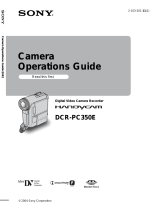Sony DCR-PC350E User manual
