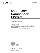 Sony CMT-CP33MD Operating instructions