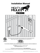 GTO Mighty Mule FM200 Installation guide