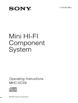 Sony MHC-EC59 Operating instructions