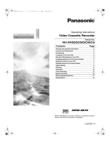 Panasonic NVHV62GCSGCGCU Operating instructions