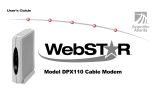 Scientific Atlanta DPX110 Webstar User manual