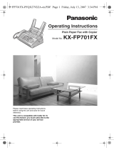 Panasonic KXFP701FX Operating instructions