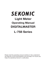 Sekonic L-758CINE DIGITALMASTER Light Meter Operating instructions
