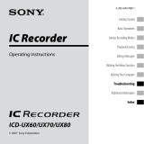 Sony ICD-UX70 User manual