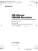 Sony STR-DE898 Operating instructions