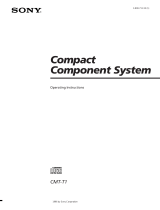 Sony CMT-T1 Operating instructions