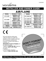 Wonderfire AF 18 XL RC Installer And Owner Manual