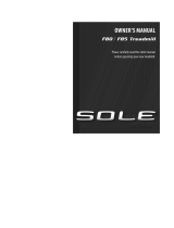 Sole F80 Owner's manual