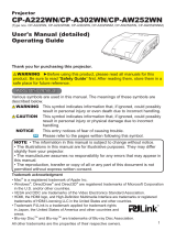 Hitachi CP-A302WNM User manual