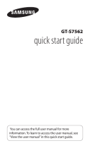 Samsung GT-S7562 Quick start guide