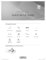 Samsung PS50B551T3W Quick start guide