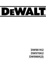 DeWalt DW961 T 2 Owner's manual
