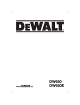 DeWalt dw 650 e Owner's manual