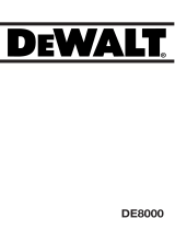 DeWalt DE8000 User manual