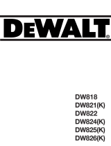 DeWalt DW822 User manual