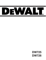 DeWalt DW726 Owner's manual