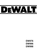DeWalt DW998 Owner's manual