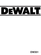 DeWalt DW351 User manual
